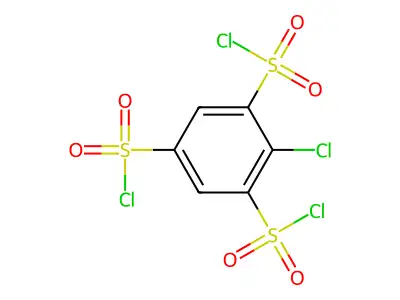 2-chlorobenzene-1,3,5-trisulfonyl Chloride structure