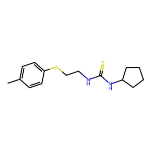 1-Cyclopentyl-3-[2-(4-methylphenyl)sulfanylethyl]thiourea structure