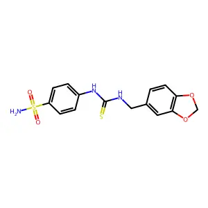1-(1,3-Benzodioxol-5-ylmethyl)-3-(4-sulfamoylphenyl)thiourea structure