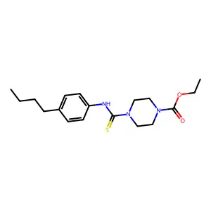 Ethyl 4-[(4-butylphenyl)carbamothioyl]piperazine-1-carboxylate structure