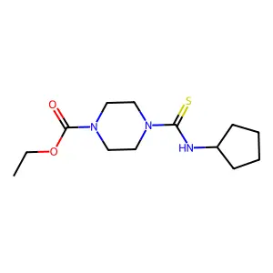 Ethyl 4-(cyclopentylcarbamothioyl)piperazine-1-carboxylate structure