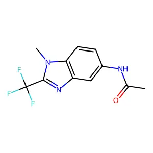 N-[1-Methyl-2-(trifluoromethyl)-1H-benzimidazol-5-yl]acetamide structure