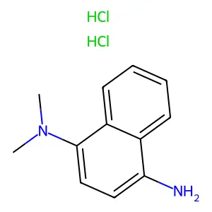1,4-Naphthalenediamine, N1,N1-dimethyl-, hydrochloride (1:2) structure