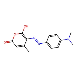 5-[[4-(Dimethylamino)phenyl]diazenyl]-6-hydroxy-4-methylpyran-2-one structure
