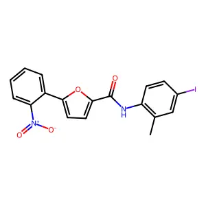 N-(4-iodo-2-methylphenyl)-5-(2-nitrophenyl)furan-2-carboxamide structure