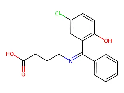 4-{[(3-Chloro-6-oxocyclohexa-2,4-dien-1-ylidene)(phenyl)methyl]amino}butanoic acid structure