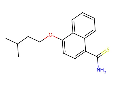 4-(3-Methylbutoxy)naphthalene-1-carbothioamide structure
