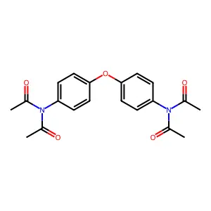 Acetamide, N,N'-(oxydi-4,1-phenylene)bis[N-acetyl- structure
