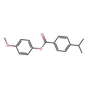Benzoic acid, 4-(1-methylethyl)-, 4-methoxyphenyl ester structure
