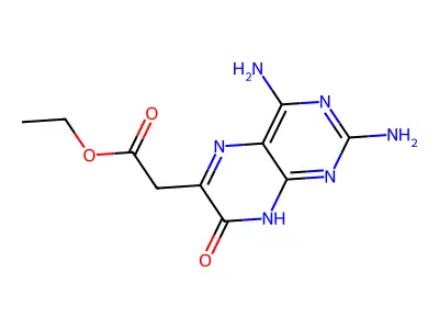 2,4-Diamino-7-hydroxy-6-pteridineacetic Acid Ethyl Ester structure