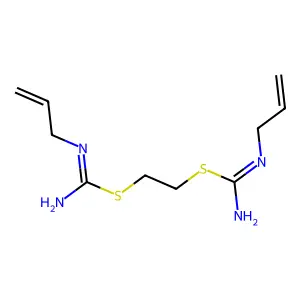 N-PROP-2-ENYL-1-[2-(N-PROP-2-ENYLCARBAMIMIDOYL)SULFANYLETHYLSULFANYL]METHANIMIDAMIDE structure