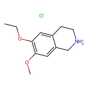 Isoquinoline, 6-ethoxy-7-methoxy-1,2,3,4-tetrahydro-, hydrochloride structure