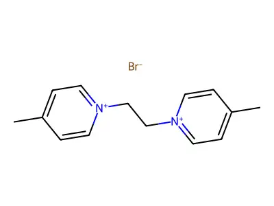 1,1'-(Ethane-1,2-diyl)bis(4-methylpyridin-1-ium) bromide structure