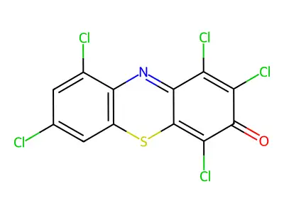 3H-Phenothiazin-3-one, 1,2,4,7,9-pentachloro- structure