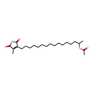 16-(4-Methyl-2,5-dioxo-2,5-dihydrofuran-3-yl)hexadecan-2-yl acetate structure