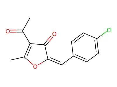 4-Acetyl-2-[(4-chlorophenyl)methylidene]-5-methylfuran-3-one structure
