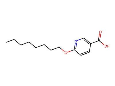 3-Pyridinecarboxylic acid, 6-(octyloxy)- structure