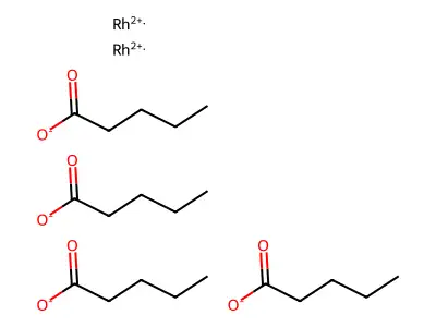 Rhodium, tetrakis(mu-pentanoato)di- structure