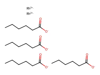 Rhodium(II) hexanoate, dimer structure