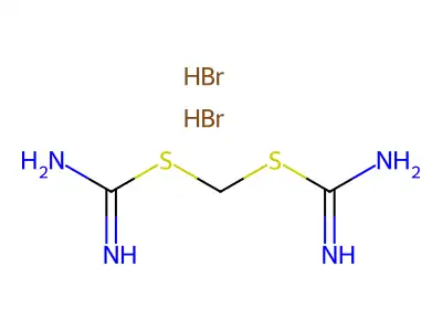 Pseudourea, 2,2'-methylenedithiodi-, dihydrobromide structure