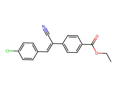 Ethyl 4-[2-(4-chlorophenyl)-1-cyanoethenyl]benzoate structure