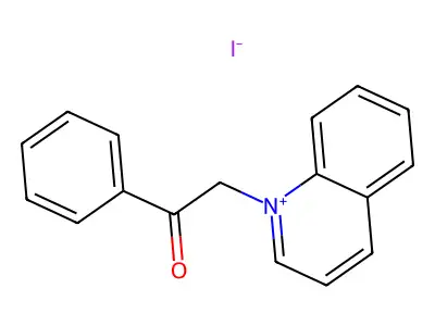 1-(2-Oxo-2-phenylethyl)quinolin-1-ium iodide structure