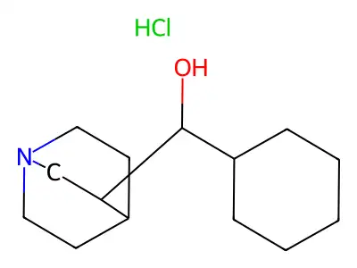 3-Quinuclidinemethanol, alpha-cyclohexyl-, hydrochloride structure