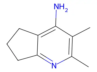 5H-1-Pyrindine, 6,7-dihydro-4-amino-2,3-dimethyl-, hydrate structure