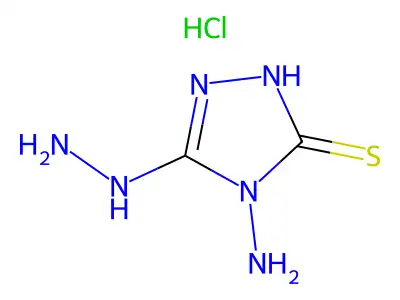 4-amino-5-hydrazinyl-4H-1,2,4-triazole-3-thiol hydrochloride structure