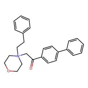 2-(4-Phenethylmorpholin-4-ium-4-yl)-1-(4-phenylphenyl)ethanone structure