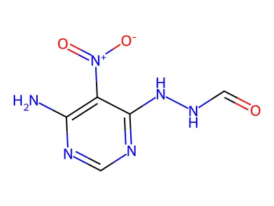 N'-(6-Amino-5-nitropyrimidin-4-yl)formohydrazide structure