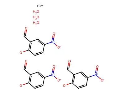 Europium, triaquatris(2-(hydroxy-kappaO)-5-nitrobenzaldehydato-kappaO)- structure