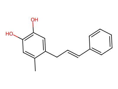 4-Cinnamyl-5-methyl-1,2-dihydroxybenzene structure