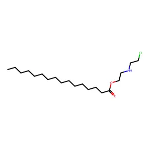 Hexadecanoic acid, 2-[(2-chloroethyl)amino]ethyl ester structure