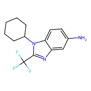 1-Cyclohexyl-2-(trifluoromethyl)-1H-benzimidazol-5-amine structure