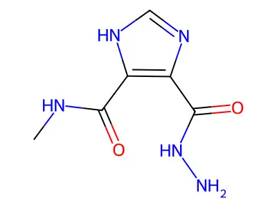 4-(Hydrazinecarbonyl)-N-methyl-1H-imidazole-5-carboxamide structure