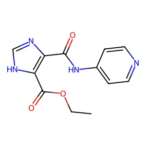 ethyl 4-(pyridin-4-ylcarbamoyl)-1H-imidazole-5-carboxylate structure