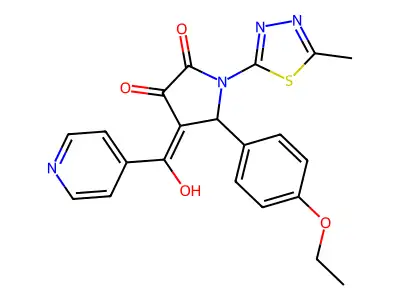 5-(4-ethoxyphenyl)-3-hydroxy-1-(5-methyl-1,3,4-thiadiazol-2-yl)-4-(pyridine-4-carbonyl)-2,5-dihydro-1H-pyrrol-2-one structure