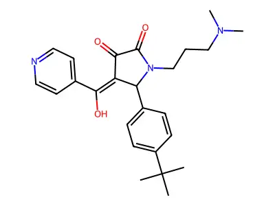 5-(4-tert-butylphenyl)-1-[3-(dimethylamino)propyl]-3-hydroxy-4-(pyridine-4-carbonyl)-2,5-dihydro-1H-pyrrol-2-one structure