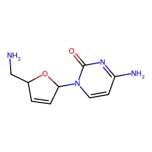 Cytidine, 5'-amino-2',3'-didehydro-2',3',5'-trideoxy- structure