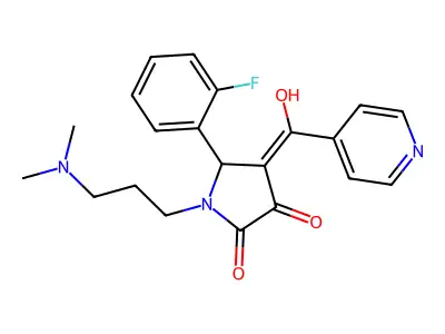 1-[3-(dimethylamino)propyl]-5-(2-fluorophenyl)-3-hydroxy-4-(pyridine-4-carbonyl)-2,5-dihydro-1H-pyrrol-2-one structure