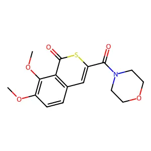 7,8-dimethoxy-3-(4-morpholinylcarbonyl)-1H-isothiochromen-1-one structure