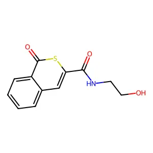 N-(2-hydroxyethyl)-1-oxo-1H-isothiochromene-3-carboxamide structure