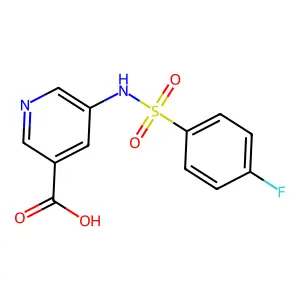 5-(4-Fluorobenzenesulfonamido)pyridine-3-carboxylic acid structure
