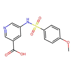 5-[(4-methoxyphenyl)sulfonylamino]pyridine-3-carboxylic Acid structure