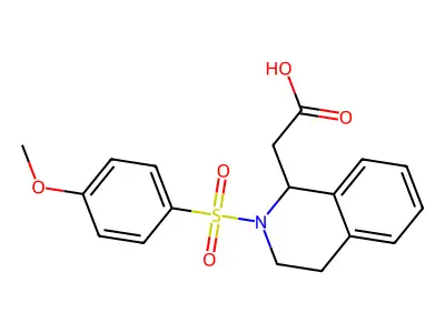 2-[2-(4-methoxyphenyl)sulfonyl-3,4-dihydro-1H-isoquinolin-1-yl]acetic Acid structure