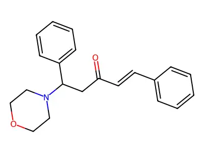 5-morpholin-4-yl-1,5-diphenylpent-1-en-3-one structure