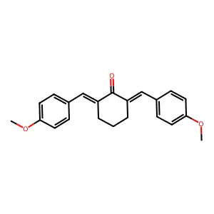 Cyclohexanone, 2,6-bis((4-methoxyphenyl)methylene)- structure