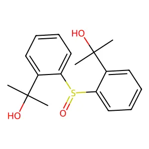2-[2-[2-(2-Hydroxypropan-2-yl)phenyl]sulfinylphenyl]propan-2-ol structure