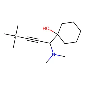 1-[1-(Dimethylamino)-3-(trimethylsilyl)prop-2-yn-1-yl]cyclohexan-1-ol structure